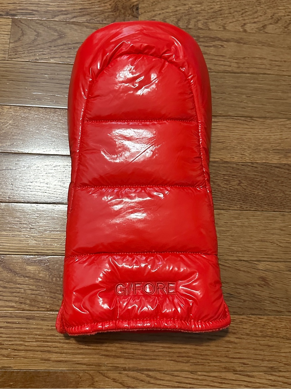New G FORE Golf Driver Headcover Puffer Jacket Style Red Head Cover NWOT